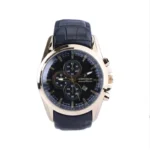 ساعت عقربه ای رومانسون مردانه چرم مشکی قاب طلایی G 2102/3