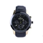 ساعت عقربه ای رومانسون مردانه بند چرم مشکی G 2103/1