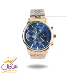 ساعت مچی رومانسون مردانه فلزی طلایی صفحه آبی 9766/3