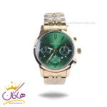 ساعت مچی رومانسون مردانه فلزی طلایی صفحه سبز 030/7