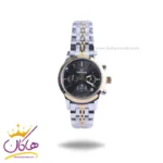 ساعت مچی رومانسون زنانه فلزی نقره ای طلایی صفحه مشکی 030/10