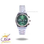 ساعت مچی زنانه رومانسون فلزی نقره ای رزگلد صفحه سبز 972/4