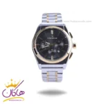 ساعت مچی رومانسون مردانه فلزی نقره ای طلایی صفحه مشکی 972/5
