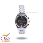 ساعت رومانسون زنانه فلزی نقره ای طلایی صفحه مشکی 972/6
