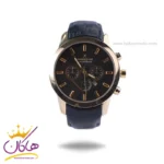 ساعت عقربه ای رومانسون مردانه چرم مشکی قاب طلایی G 2072/3