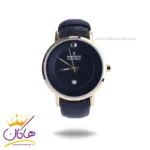 ساعت عقربه ای رومانسون مردانه بند چرم قاب طلایی G 2090/1