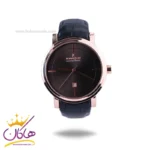 ساعت عقربه ای رومانسون مردانه بند چرم قاب رزگلد G 2093/5