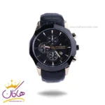 ساعت عقربه ای رومانسون مردانه بند چرم مشکی G2095/3