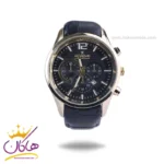 ساعت عقربه ای رومانسون مردانه چرم مشکی قاب طلایی G 2101/3