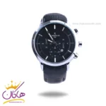 ساعت عقربه ای رومانسون مردانه بند چرم مشکی G 8063/1