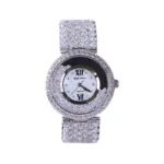 ساعت عقربه ای رویال کرون زنانه استیل فول نگین نقره ای 3001/4