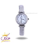 ساعت مچی رویال کرون زنانه استیل نقره ای فول نگین 3001/2