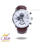 ساعت مچی سیکو مردانه بند چرم قاب نقره ای کرنوگراف G9232/5