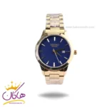 ساعت مچی سیکو مردانه فلزی طلایی صفحه سرمه ای OS 9/12