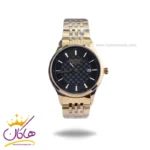 ساعت مچی فلزی طلایی صفحه مشکی سیکو مردانه OS 9/34