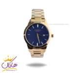 ساعت مچی سیکو مردانه فلزی طلایی صفحه سرمه ای OS 9/44