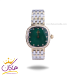 ساعت مچی سولیدا زنانه فلزی نقره ای طلایی قاب نگین دار 4135/7
