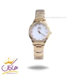 ساعت مچی سولیدا زنانه فلزی طلایی قاب نگین دار 5119/6