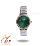 ساعت مچی سولیدا زنانه فلزی نقره ای طلایی صفحه سبز 5122/9