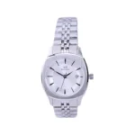 ساعت عقربه ای سولیدا زنانه فلزی قاب مربع نقره ای L 6113/1