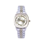 ساعت مچی سولیدا زنانه فلزی قاب مربع نقره ای طلایی L 6113/9