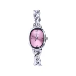 ساعت مچی سولیدا زنانه فلزی صفحه صورتی بند زنجیری L 6117/3