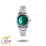 ساعت مچی سولیدا زنانه استیل نقره ای طلایی صفحه سبز S4132/7