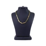 زنجیر استیل مردانه کبریتی طلایی طرح ورساچه 4001/1