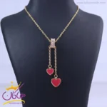 گردنبند استیل زنانه آویز قلب قرمز ST 12354/4