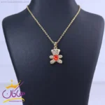 گردنبند استیل زنانه خرس تمام نگین ST 12354/7