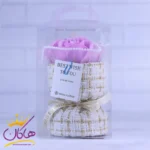 دسته گل رز طلقی ولنتاین بنفش | 7788/2