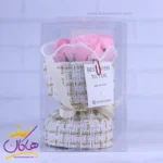 دسته گل رز طلقی ولنتاین صورتی | 7788/3