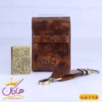 ست کیف سیگار چرم و فندک و جاکلیدی 8828/1