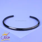 دستبند زنانه بنگل مشکی ساده 1072