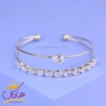 دستبند زنانه بنگل دو لاین نگین اشکی SP 3083