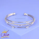 دستبند زنانه بنگل سه لاین نگین اشکی SP 3086