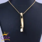 گردنبند طلایی آویز مستطیل استنلس استیل ST 12348