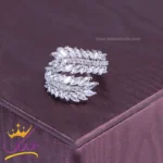 انگشتر استیل زنانه خوشه گندم نقره ای | ysx 547/1