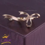 انگشتر استیل زنانه دو انگشتی مدل پاپیون | SP 1442