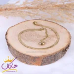 دستبند استیل زنانه زنجیر طلایی هرینگبون | st 4142