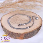 دستبند استیل زنانه زنجیر هرینگبون نقره ای | st 4263