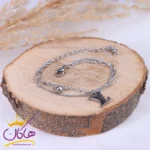 دستبند استیل زنانه دو لاین آویز لویی ویتون | st 4336