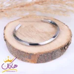 دستبند مردانه بنگل پیچی نقره ای st 4344