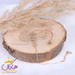 دستبند استیل زنانه زنجیر قلب نگین دار | xp 5082