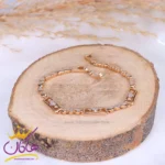 دستبند استیل زنانه زنجیر قلب نگینی | xp 5091