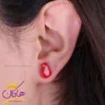 گوشواره زنانه استیل طرح دانه انار cr17
