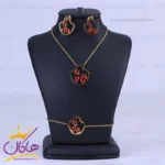 نیم ست استیل زنانه طرح انار | کد cr799