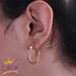 گوشواره استیل ژوپینگ حلقه ای پروانه ای xp 25412