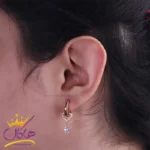 گوشواره استیل ژوپینگ حلقه ای آویز قلب xp 25498