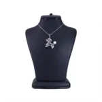 گردنبند استیل زنانه آویز توله سگ نقره ای | xp 41564